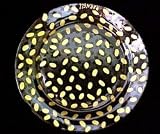 Gold Leopard Design - Hand Painted - Platter/Serving Plate - 13 inch diameter