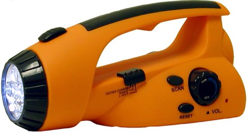 Electronics: Kaito Emergency Crank Dynamo 5 LED Flashlight with FM radio, MS503