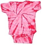 41VR0s4fOfL. SL160  Tie Dye SPIDER PINK Retro Vintage Groovy Youth Infant Onesie Creeper