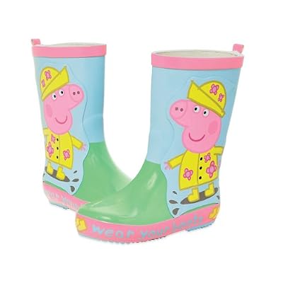 Peppa Pig wearing a raincoat Wellington Boots