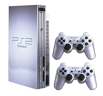 Sony Silver Playstation 2 Console with Extra Controller (PS2)