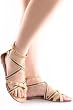 Gladiator Flat Sandals - Camel - 7.5m
