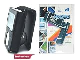 Black Leather Case for Creative Zen Vision M + Screen Protector for Creative Zen Vision