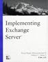 Implementing Exchange Server