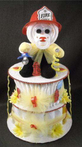 Firefighter Diaper Cake Baby Shower Fire Truck Fireman