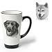 Porcelain Funnel Cup with Shiba Inu (6 inch, Black and white)