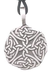 Intricate Celtic Pattern Art Pewter Pendant Necklace