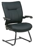 Deluxe Black Mesh Visitors Chair With Cantilever Arms And Gunmetal Finish Base By Office Star
