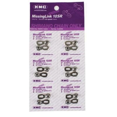 KMC 10-Speed Bicycle Chain Missing Link - Card of 6 - MISSINGLINK-10R
