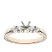 18k Yellow Gold Prong Set Round Brilliant Diamond Engagement Ring Setting (1/3 ct tw, I, I1)