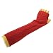 Cable Knit Arm Warmer Fingerless Long Gloves Red