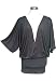 Black Sexy Low Cut V-neck Kimono Style Mini Dress