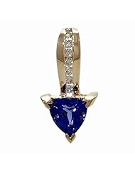 14K Yellow Gold Tanzanite and Diamond Pendant -- LIFETIME WARRANTY