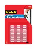 Scotch Mounting Squares Removable, 1 x 1 Inch, Clear (859-MED)