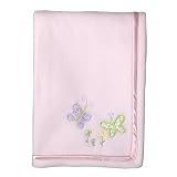 Tiddliwinks Butterfly Embroidered Fleece Blanket by