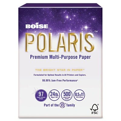 Boise POLARIS Copy Paper, 8 1/2 x 11, 24lb White, 5,000 Sheets/Carton (POL-2411) On Sale