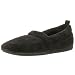 Dearfoams Men's Microterry Closed Back with Memory Foam,Black,8 M
