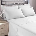 Bedeck Luxurious Percale White Double Flat Sheet