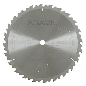 Hitachi 311128 24-Teeth Tungsten Carbide Tipped 10-Inch ATB 5/8-Inch Arbor Finish Ripping Table Saw Blade