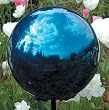 Blue Lollipop Stainless Steel Gazing Globe (10 inch)