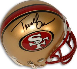 Terrell Owens Signed San Francisco 49ers Replica Mini Helmet