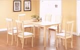 BEAUTIFUL NATURAL FINISH DINING SET TABLE & FOUR CHAIRS