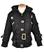Beverly Hills Polo Club "Foley" Hooded Motorcycle Jacket (Sizes 4 - 6X) - black, 4