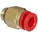 SMC KQ Series Brass Push-to-Connect Tube Fitting, Connector, 1/4" Tube OD x 10-32 UNF Male