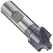 Niagara Cutter CRM125 High-Speed Steel End Mill, TiALN Coated, 4 Flutes, Corner-Rounding End