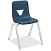 Lorell 25" Stacking Student Chair in Navy (Set of 4)