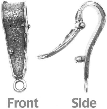 Antiqued Silver Plated Ornate Snap Bail 21.5mm (1)