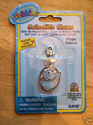 Webkinz Collectible Charm - HIPPO CAMEO