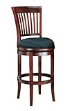 Hillsdale Oakview 30-Inch Swivel Bar Stool, Cherry Finish with Ribbed Black ....
