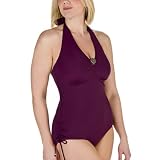 Women's Plus Size Merona 1-pc. Swimsuit with Hardware - Plum