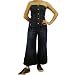 Womens Baby Phat Manhattan wash denim jumpsuit strapless gaucho halter dress. 100% au...