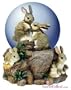 Rabbit Bunny Snow Globe Musical Peter Cottontail