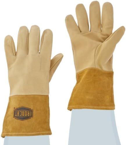 IRONCAT 6021 Pigskin MIG Welding Gloves – Large, Insulated Top Grain Work Safety Gear, Straight Thumb, Kevlar Construction