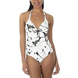 Merona 1-pc. Halter Swimsuit - Black/ White