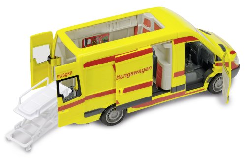 Dickie-Spielzeug 203313918 – Emergency Van, Rettungswagen mit Friktion, Licht, Sound, 34 cm