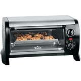 Rival TO404 4-Slice Countertop Oven, Black/Stainless