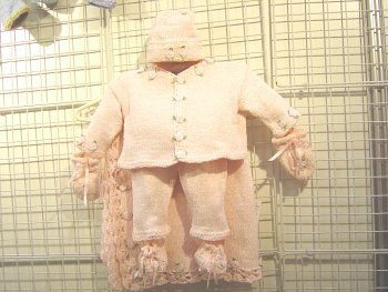 Cpk81bpbkbtmt, Baby Pink Chenille Girls Cardigan Sweater,pant, Hat Set with Matching Blnket,booty and Mitten