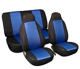 FH-FB102112 Classic Cloth Car Seat Covers Blue / Black color