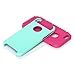iPhone 6 Case, oneCase™ Hybrid High Impact Shockproof Protective Case Hard Plastic+Soft Silicon Rubber Armor Defender Case Cover for Apple iPhone 6 4.7 inch Screen with Stylus & Screen Protector (Light Blue/Rose Red)
