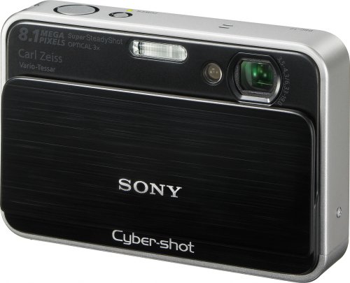 Sony Cybershot DSC-T2 8MP Digital Camera with 3x Optical Zoom (Black) image