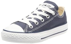 Converse Chuck Taylor All Star Core Ox - Zapatillas de lona infantiles, color azul, talla 34