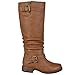 Journee Collection Womens Regular Sized and Wide-Calf Buckle Knee-High Riding Boot