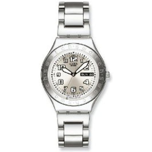 Swatch Unisex Core Collection YGS716GX Stainless-Steel Quartz Watch with Silver Dial