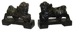 Fu / Foo dogs - black (pair)
