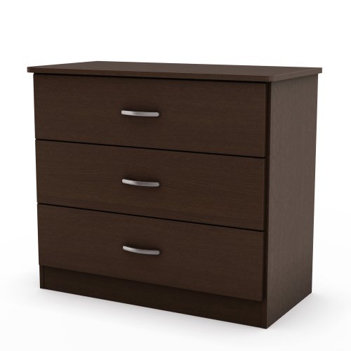 South Shore Furniture, Smart Basics Collection, 3 Drawer Chest, Chocolate
