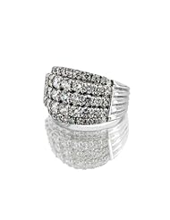 Platinum Stunning Round Brilliant Diamond Dinner ring. 2 1/4 CTW